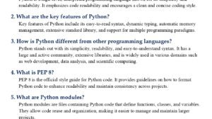 Most Asked Python Interview (100 Q&A) PDF
