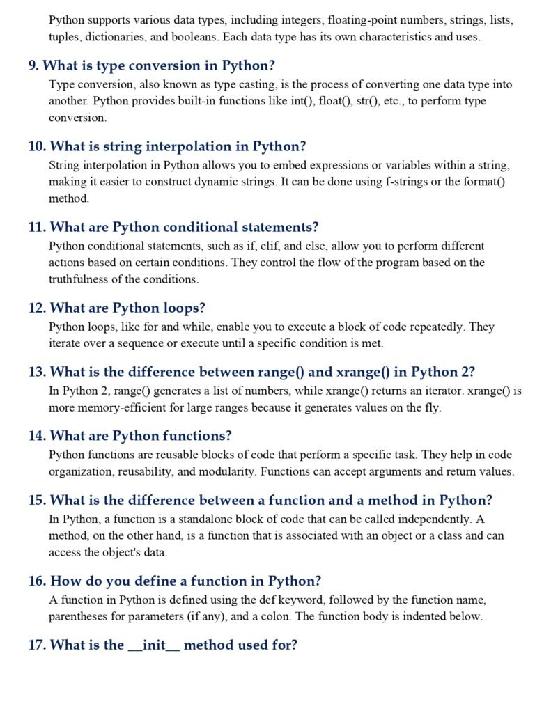 100 Most Asked Python Interview QnA page 0002