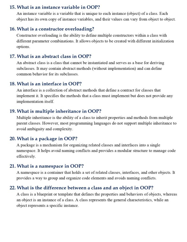 What is an instance variable in OOP?