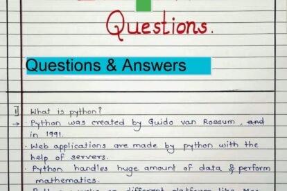 Python Interview Questions Handwritten PDF